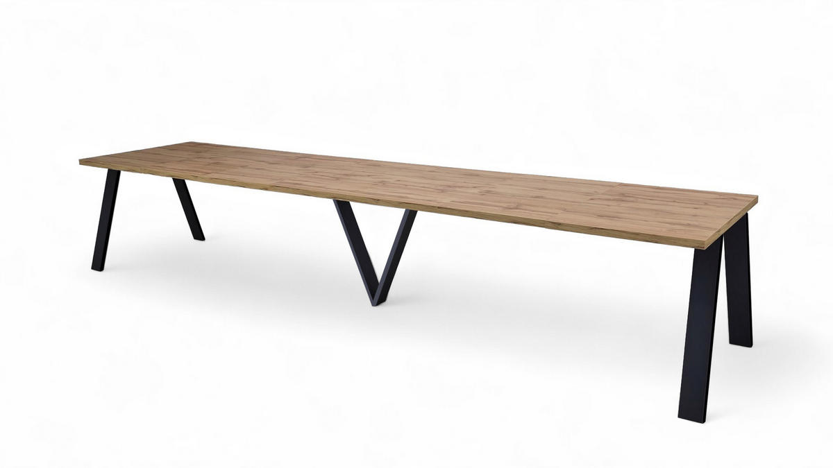 ESSTISCH XXL Lungo ausziehbar 130-405/90/75 cm - Eiche Wotan, Holzwerkstoff (130/90/75cm) - Endo-Moebel