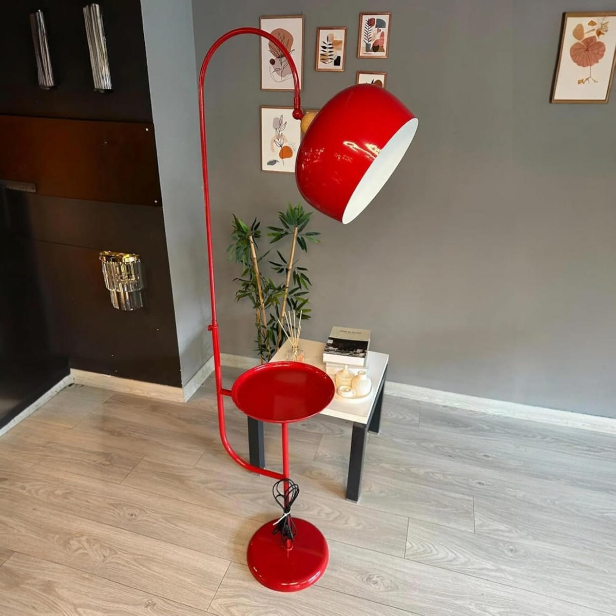 STEHLEUCHTE Cember 170 Cm - Rot, Metall (37/37/170cm) - Bamyum