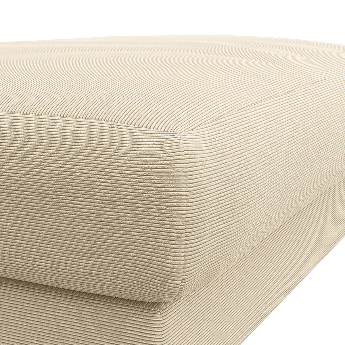 POLSTERHOCKER - Beige/Schwarz, Holz/Kunststoff (107/41/77cm) - home24