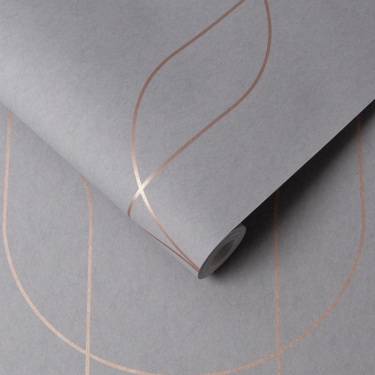 VLIESTAPETE - Palais Grau & Rose Gold - Goldfarben/Grau, Papier/Kunststoff (53/1000cm) - Graham & Brown