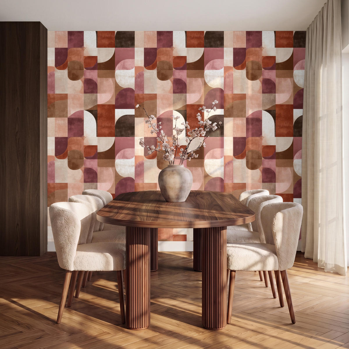 TAPETE - Geometrie - Modern - Retro - 260x220 cm - Multicolor, Papier (260/220cm) - OnlyWow