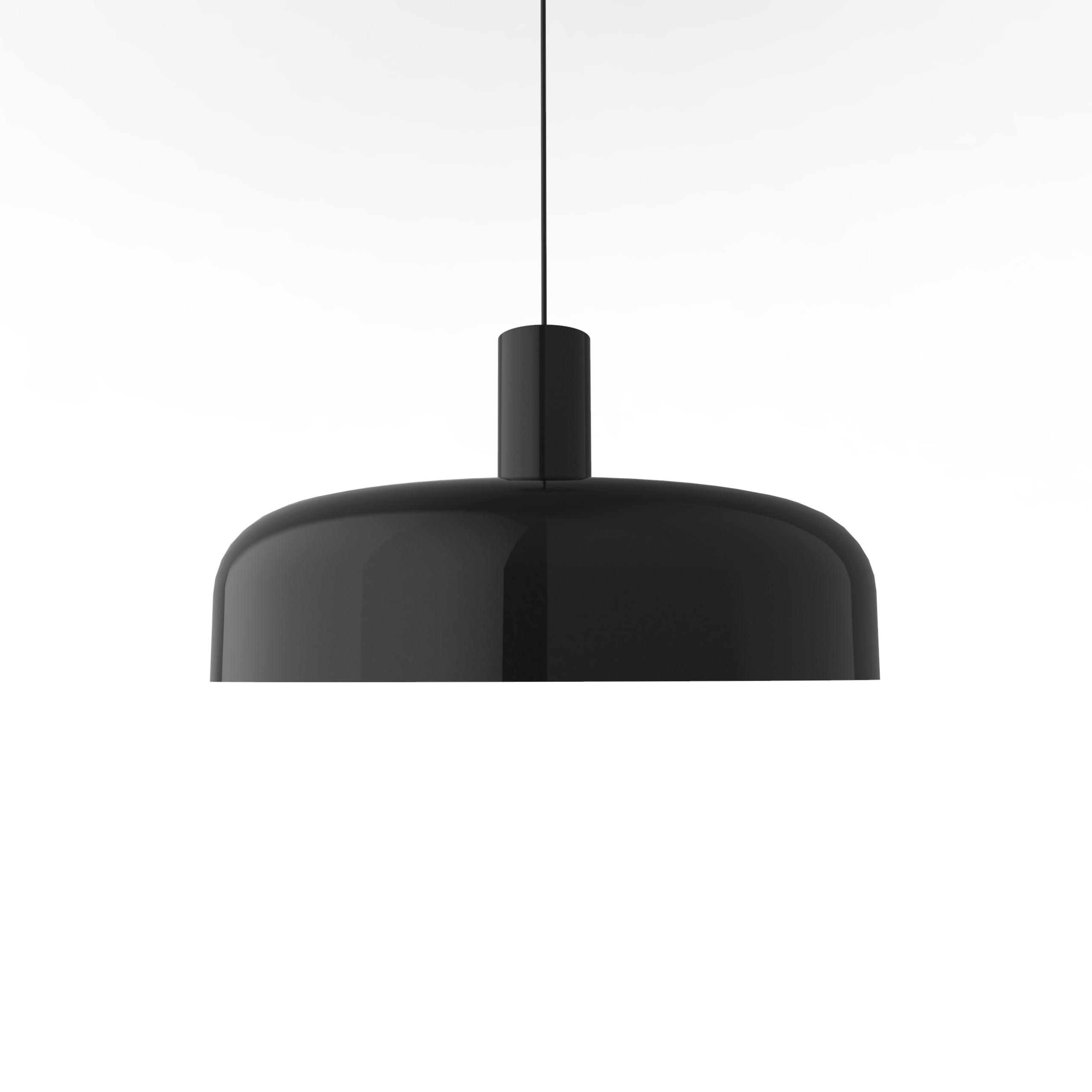 Lumicom Hängeleuchte Schwarz Hochglanz 40x10x40 cm