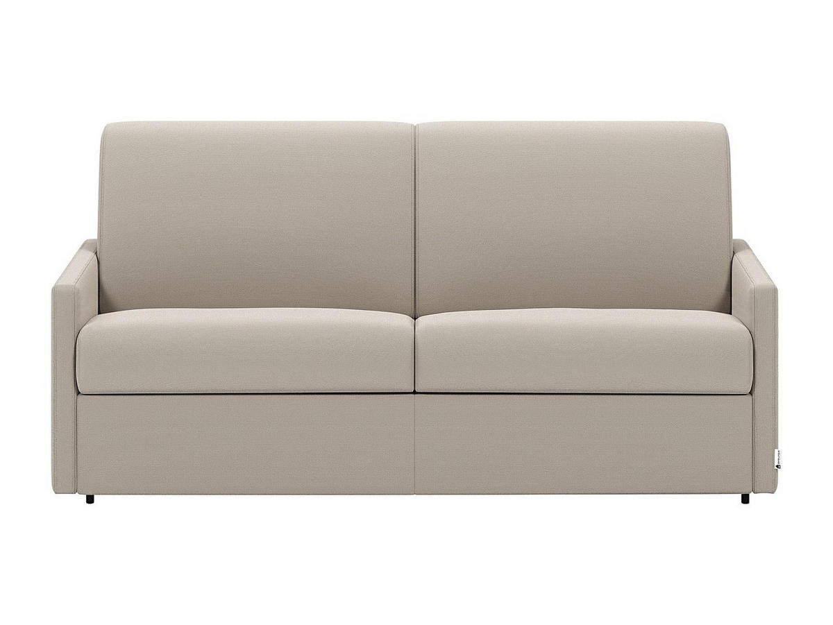 SCHLAFSOFA 4-Sitzer - Liegefläche mit Lattenrost mit breiten Latten: 160 cm - Matratze: 18 cm - Stoff - Beige - CALIFE - Beige, Textil (190/97/223cm) - Vente-Unique