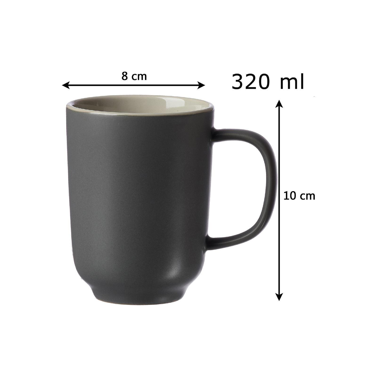 FRÜHSTÜCKSSET Jasper Grau 16er Set - Grau, Keramik (1/1/1cm) - Ritzenhoff Breker