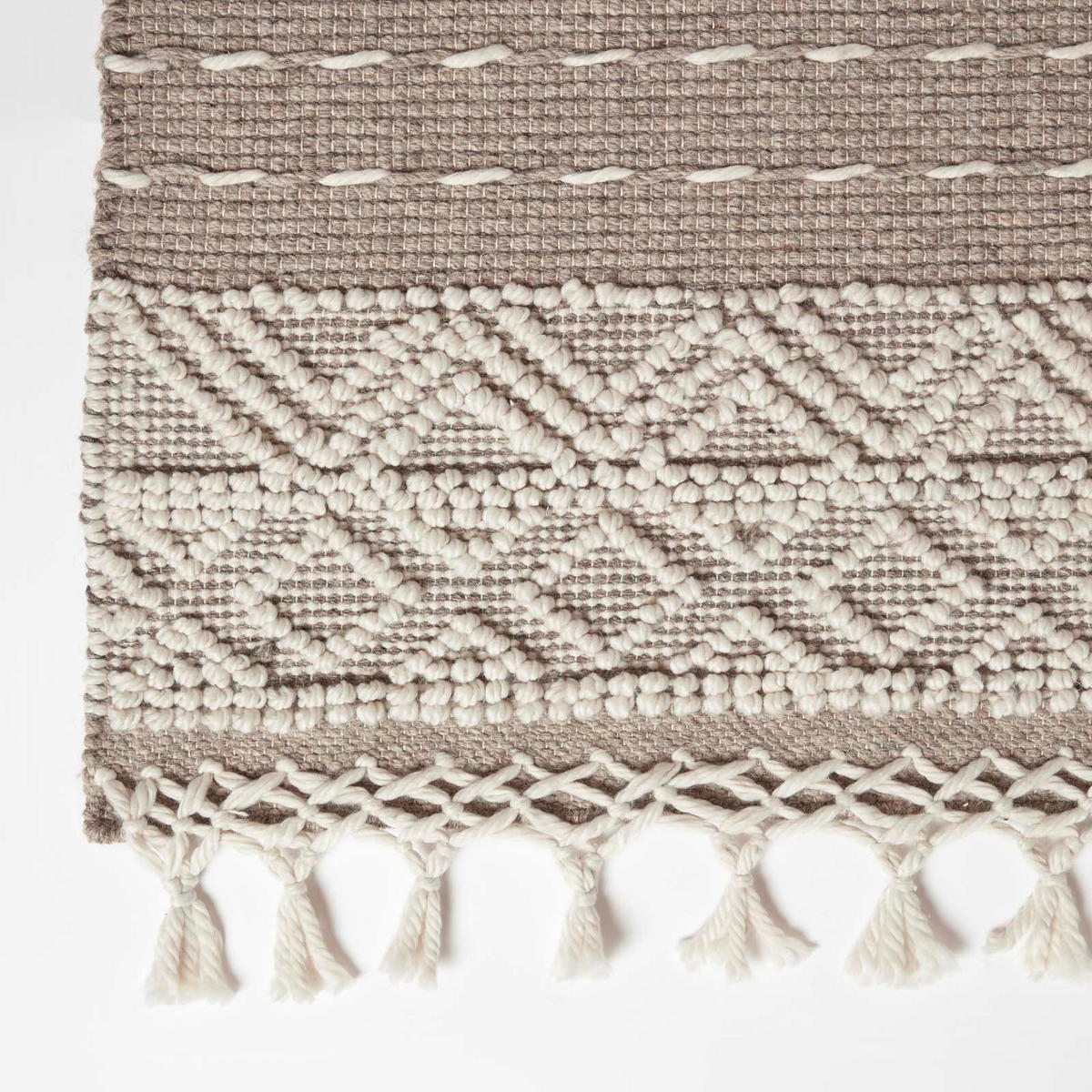 KELIM-TEPPICH Patna handgewebt 90/150 cm - Beige, Textil (90/150cm) - Homescapes