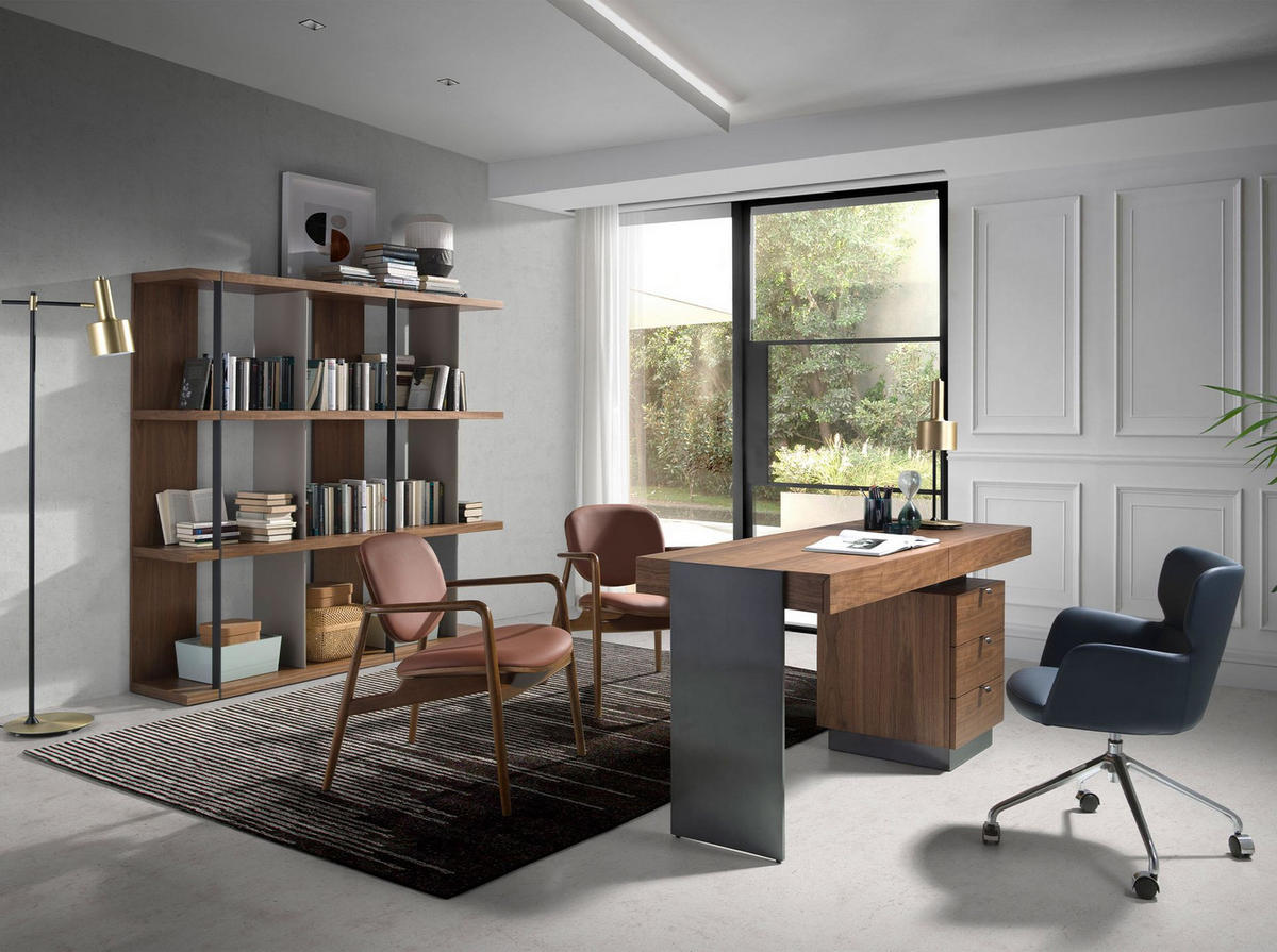 SESSEL Sessel aus braunem Öko-Leder und Nussbaumholz 65/64/75 cm - Nussbaumfarben/Terracotta, Leder/Holz (65/75/64cm) - ANGEL CERDA