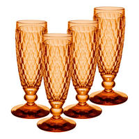 SEKTGLÄSER Boston Coloured Apricot 145 ml 4er Set - Orange, Glas (0.145L) - Villeroy & Boch