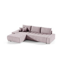ECKSOFA Vogar In Aston - Rosa, Holzwerkstoff/Textil (265/185cm) - Fun Möbel