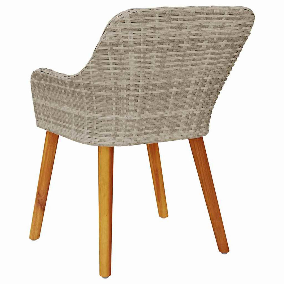GARTENSTUHL 2er-Set Egos Rattan 62,5x55x82 cm Hellgrau - Hellgrau, Kunststoff (56/82/60cm) - DELUKE