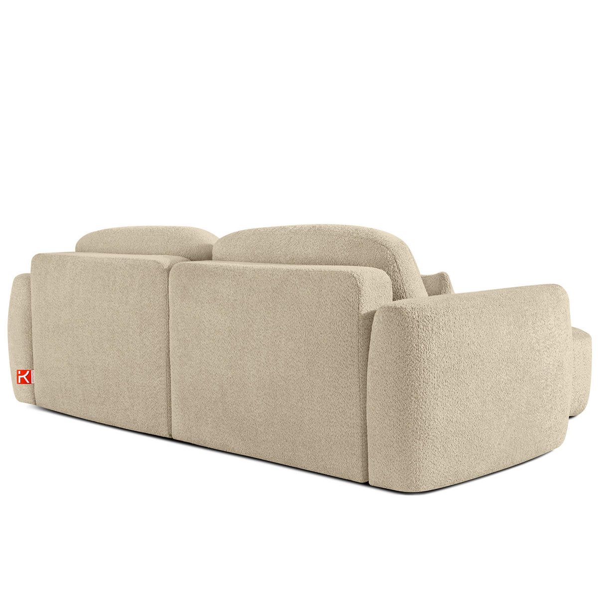 ECKSOFA rechts ELOSA - Beige, Holz/Textil (245/165cm) - KONSIMO®