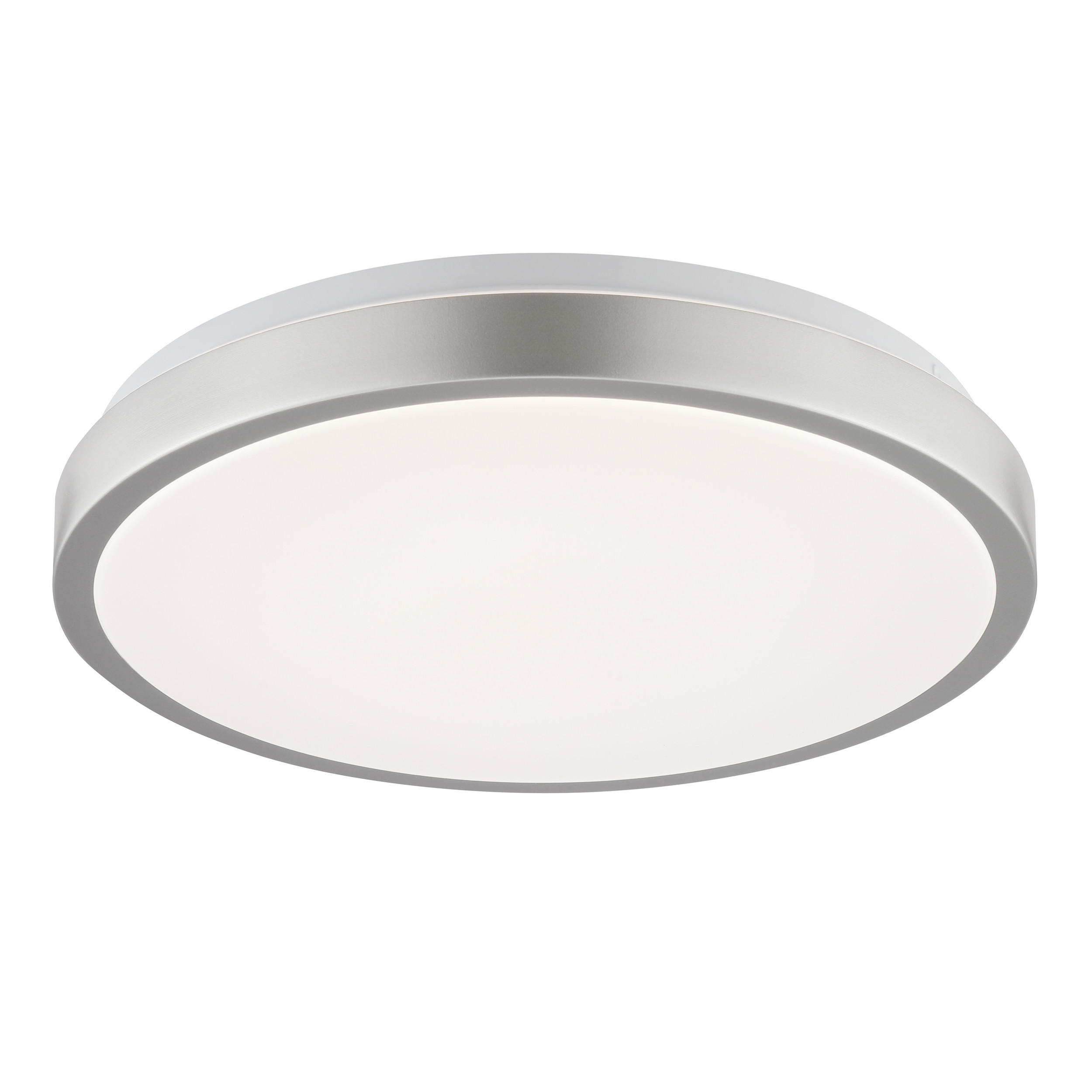 LED DECKENLEUCHTE Livius Nickel/Aluminium/Weiß 33/33/6,8 cm - Multicolor, Metall (33/33/6.8cm) - Brilliant