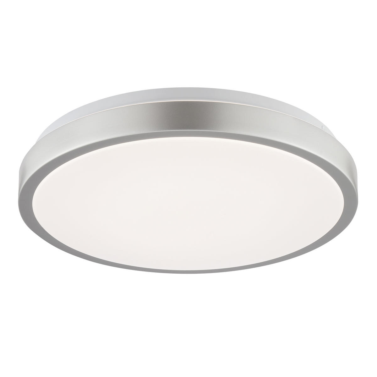 LED DECKENLEUCHTE Livius Nickel/Aluminium/Weiß 33/33/6,8 cm - Multicolor, Metall (33/33/6.8cm) - Brilliant