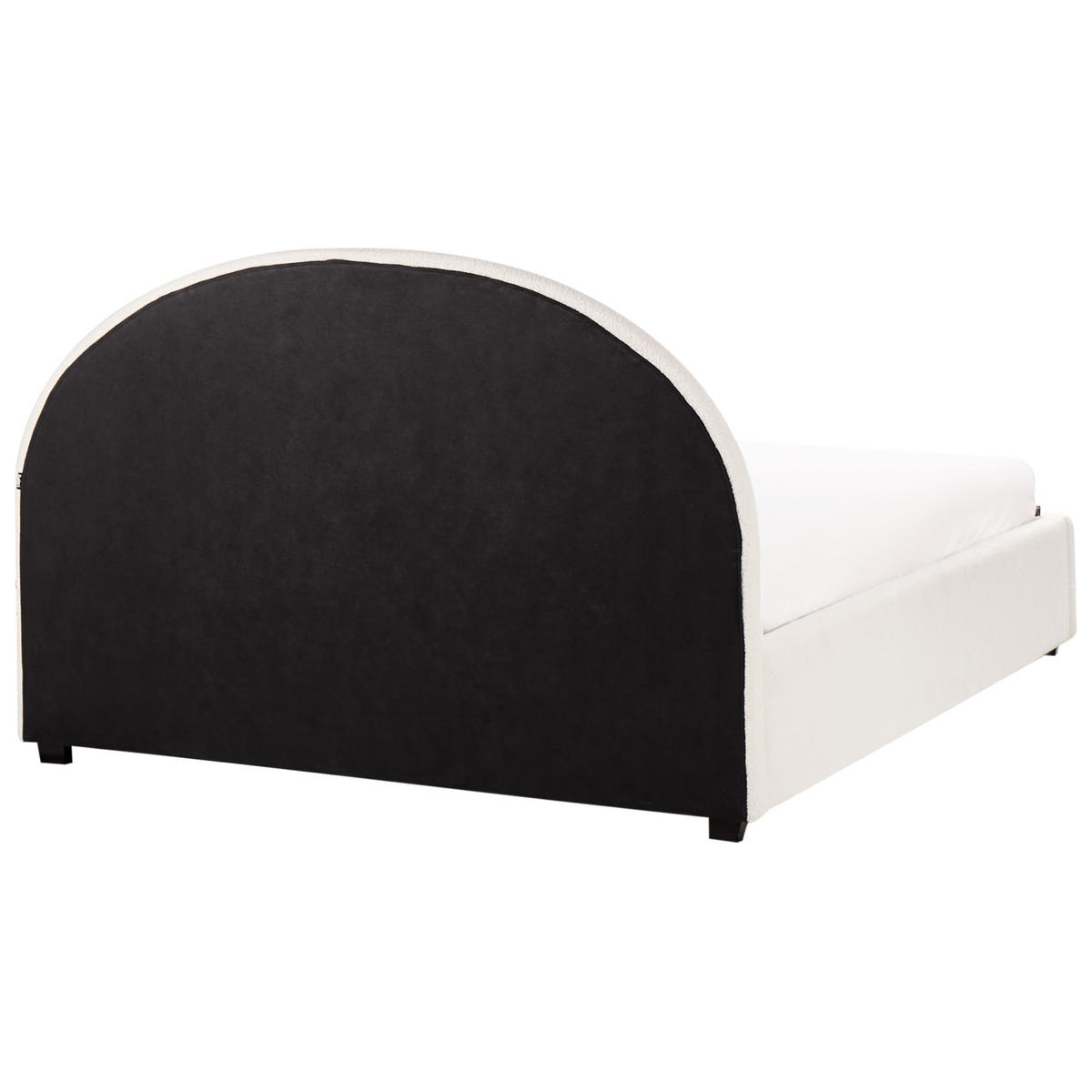 BETT mit Stauraum 160/200 cm Cremeweiß Vaucluse - Weiß, Textil (160/200cm) - Beliani