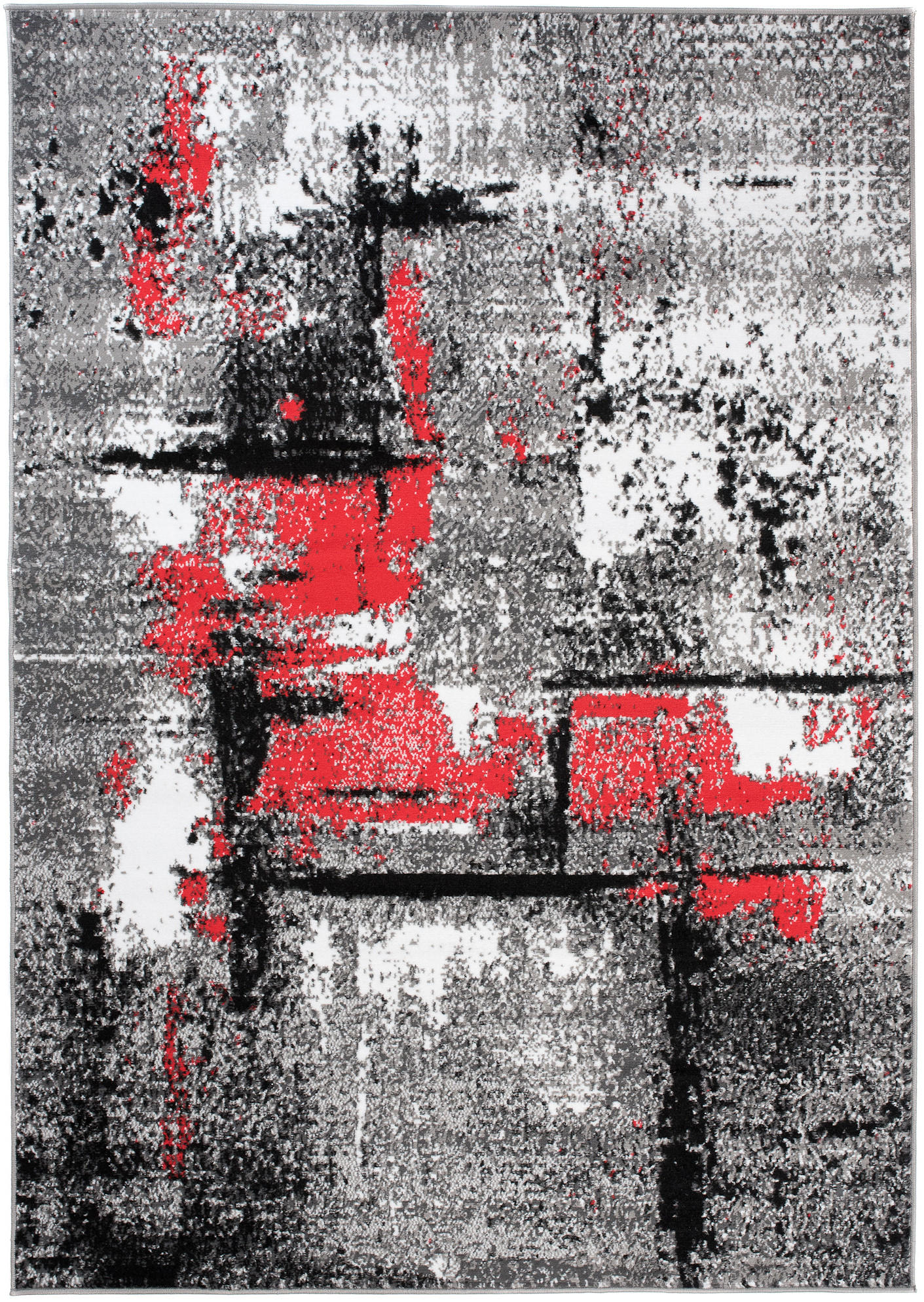TEPPICH MAYA Rot Meliert Streifen Splash 300/400 cm - Rot, Textil (300/400cm) - Tapiso