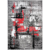 TEPPICH MAYA Rot Meliert Streifen Splash 120/170 cm - Rot, Textil (120/170cm) - Tapiso
