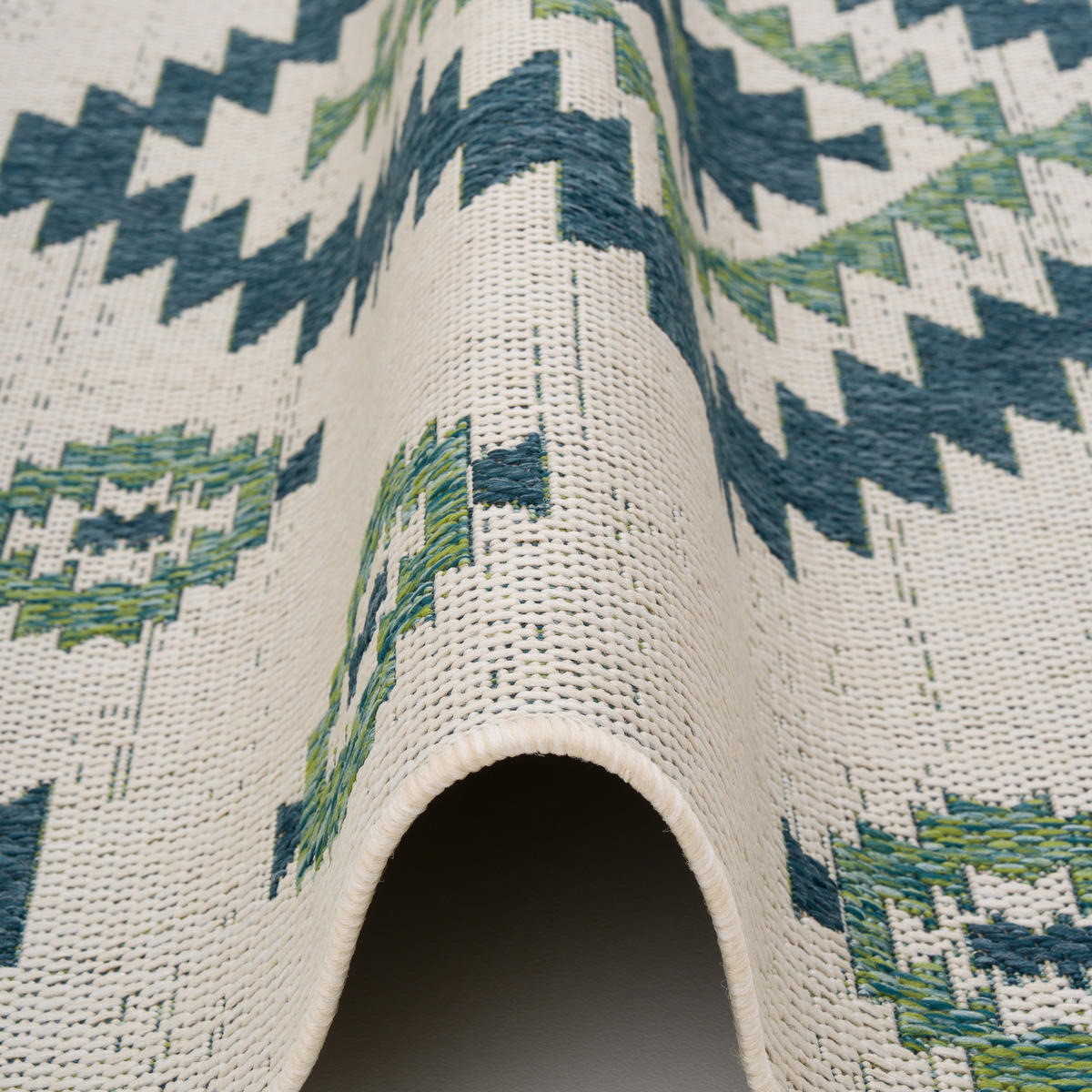 IN- UND OUTDOOR TEPPICH CARPETTO VINTAGE - Petrol, Textil (160/235cm) - Pergamon