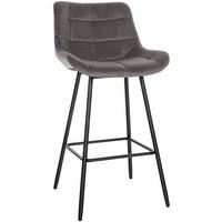 BARHOCKER Weston 104x49x56 cm Grau - Grau, Metall (49/104/56cm) - furnicato