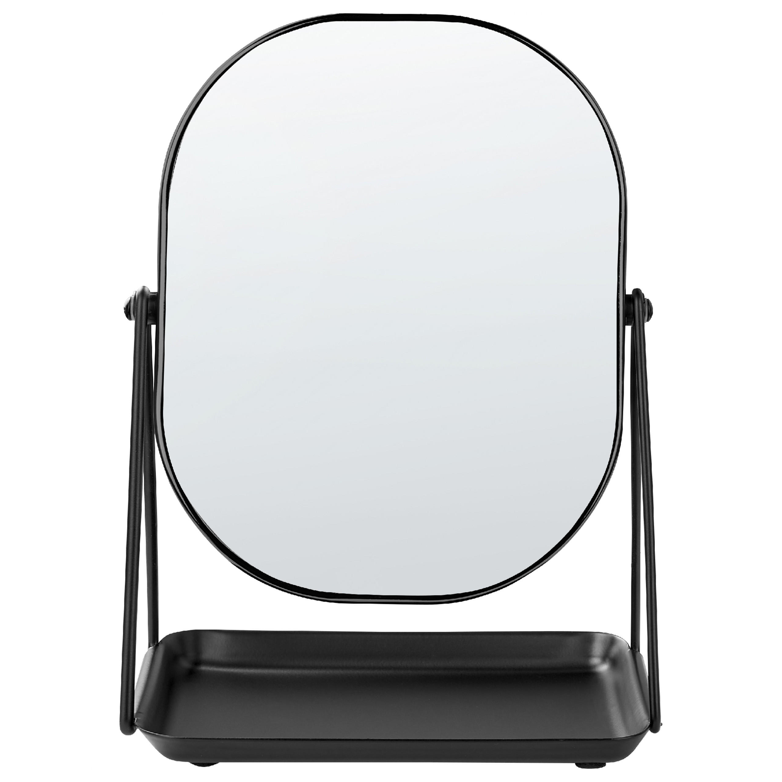 Beliani KOSMETICKÉ ZRCADLO 20/22 cm Černé Correze