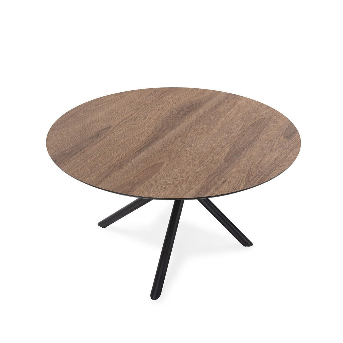 ESSTISCH mit Metallbeinen 120/76/120 cm - Nussbaumfarben, Holzwerkstoff (126/120/76cm) - Calicosy