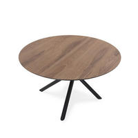 ESSTISCH mit Metallbeinen 120/76/120 cm - Nussbaumfarben, Holzwerkstoff (126/120/76cm) - Calicosy