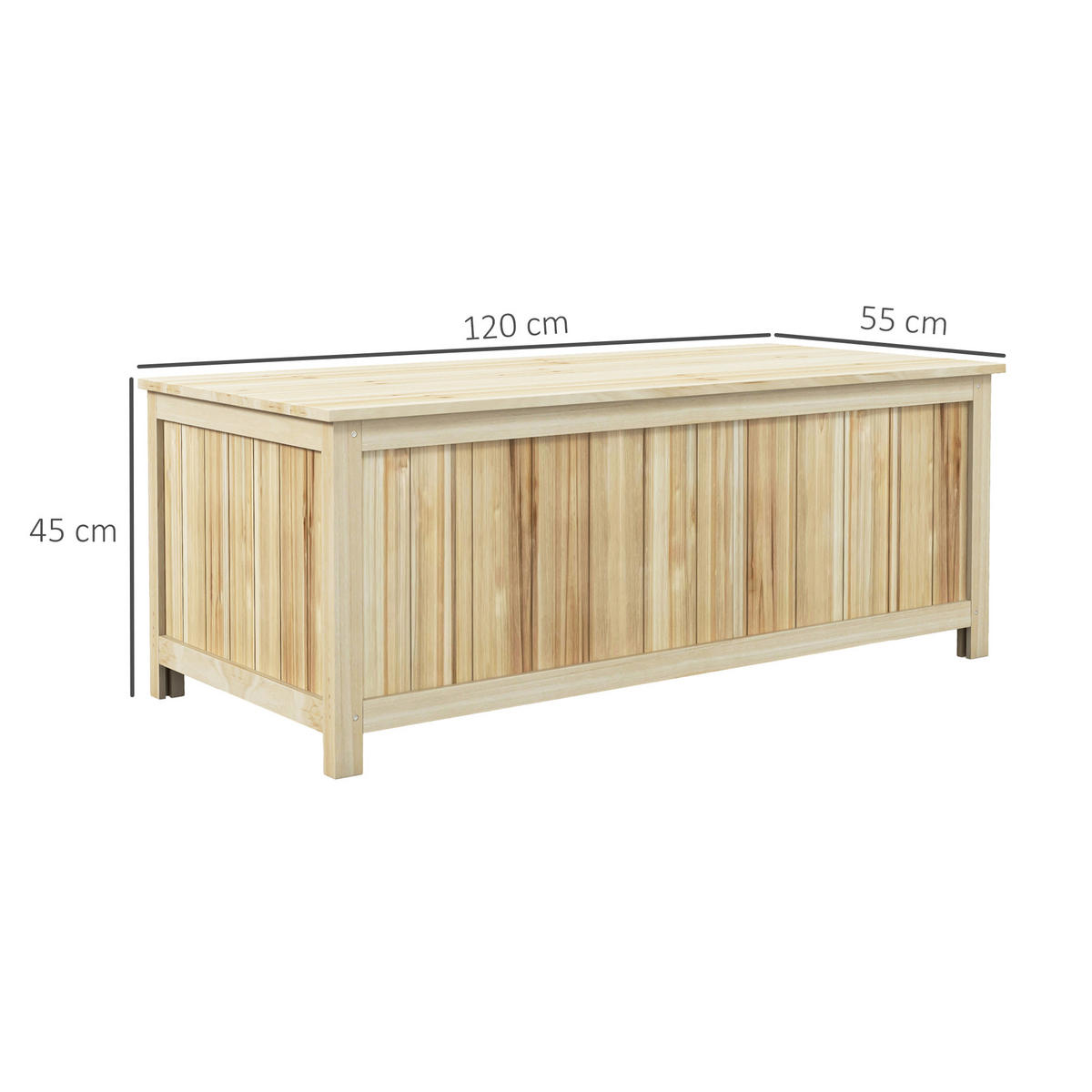 KISSENBOX DE-18674 172 L, Holz Natur - Naturfarben, Holzwerkstoff (55/45/120cm) - ComfortXL