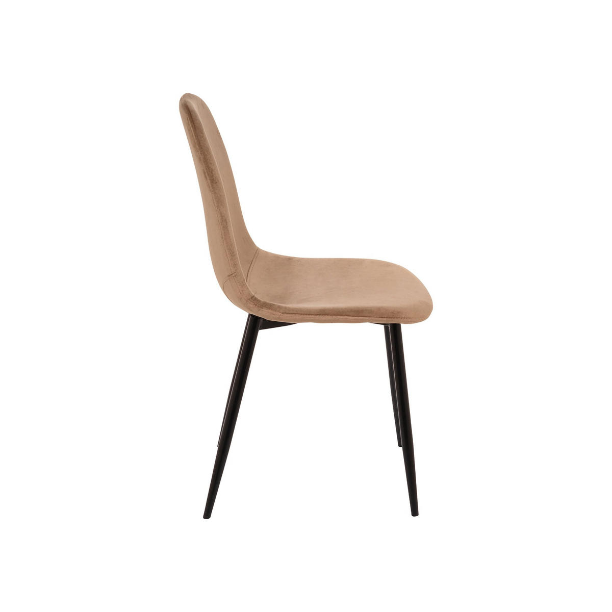 STUHL-SET 6 Stück in Stoff Sand 45 x 56 x 87 cm - Beige, Metall (45/87/56cm) - DMORA