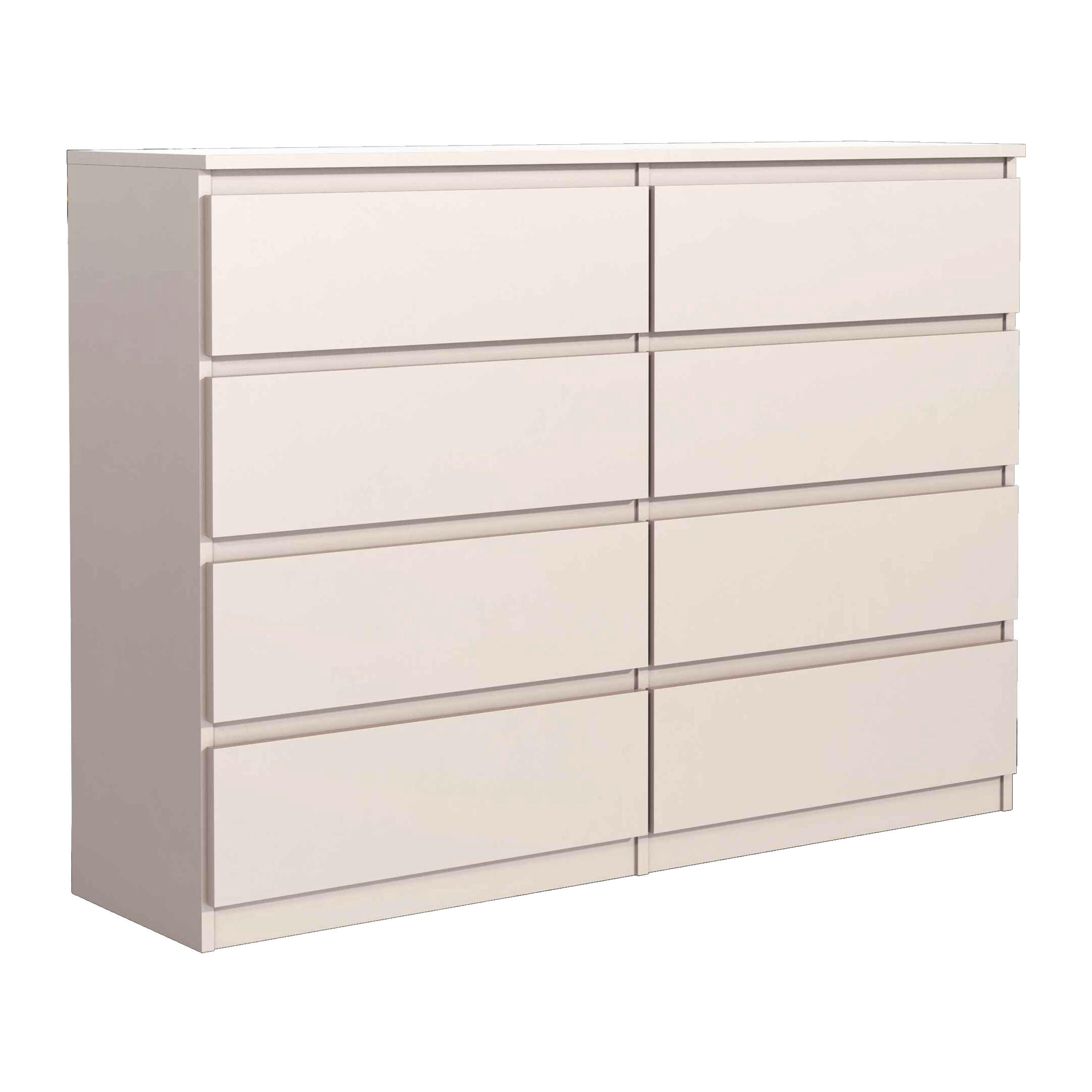 KOMMODE NUDO 120/101,5/39cm mit 8 Schubladen Türen Kaschmir - Kaschmir, Holzwerkstoff (120/101.5/39cm) - MASSENO