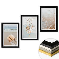 WANDBILDER 3er-Set - 20x30 cm Schwarzer Rahmen - Friedliche sommerliche Boho-Landschaften - Schwarz, Kunststoff (20/30cm) - ArtPrintCave