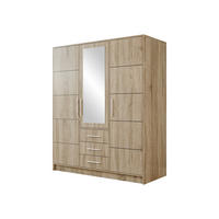 DREHTÜRENSCHRANK Bali D3 - Silberfarben/Sonoma Eiche, Holzwerkstoff/Kunststoff (58/200/147cm) - MIRJAN24