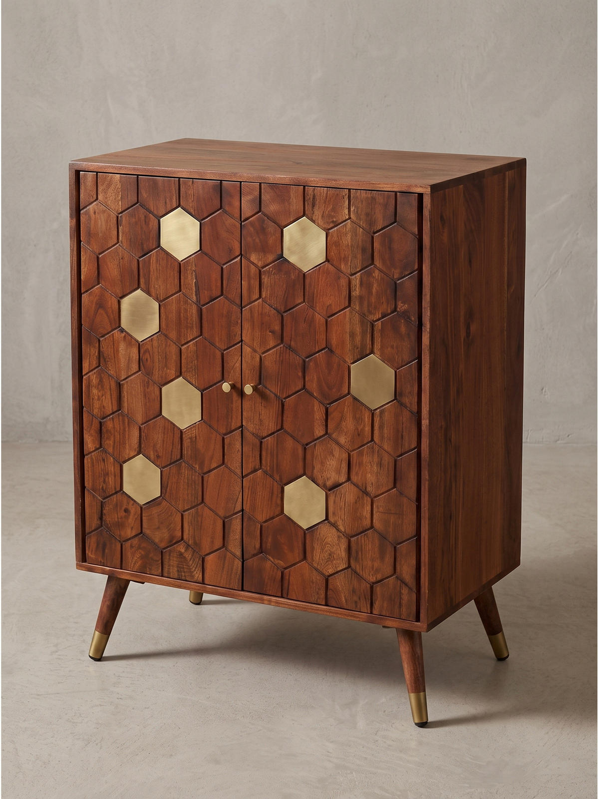 HAUSBAR ARENZANO, Akazie Massivholz, Dunkelbraun, 75 x 46 x 96 cm - Dunkelbraun/Braun, Akazienholz/Holz (75/96/46cm) - KADIMA DESIGN