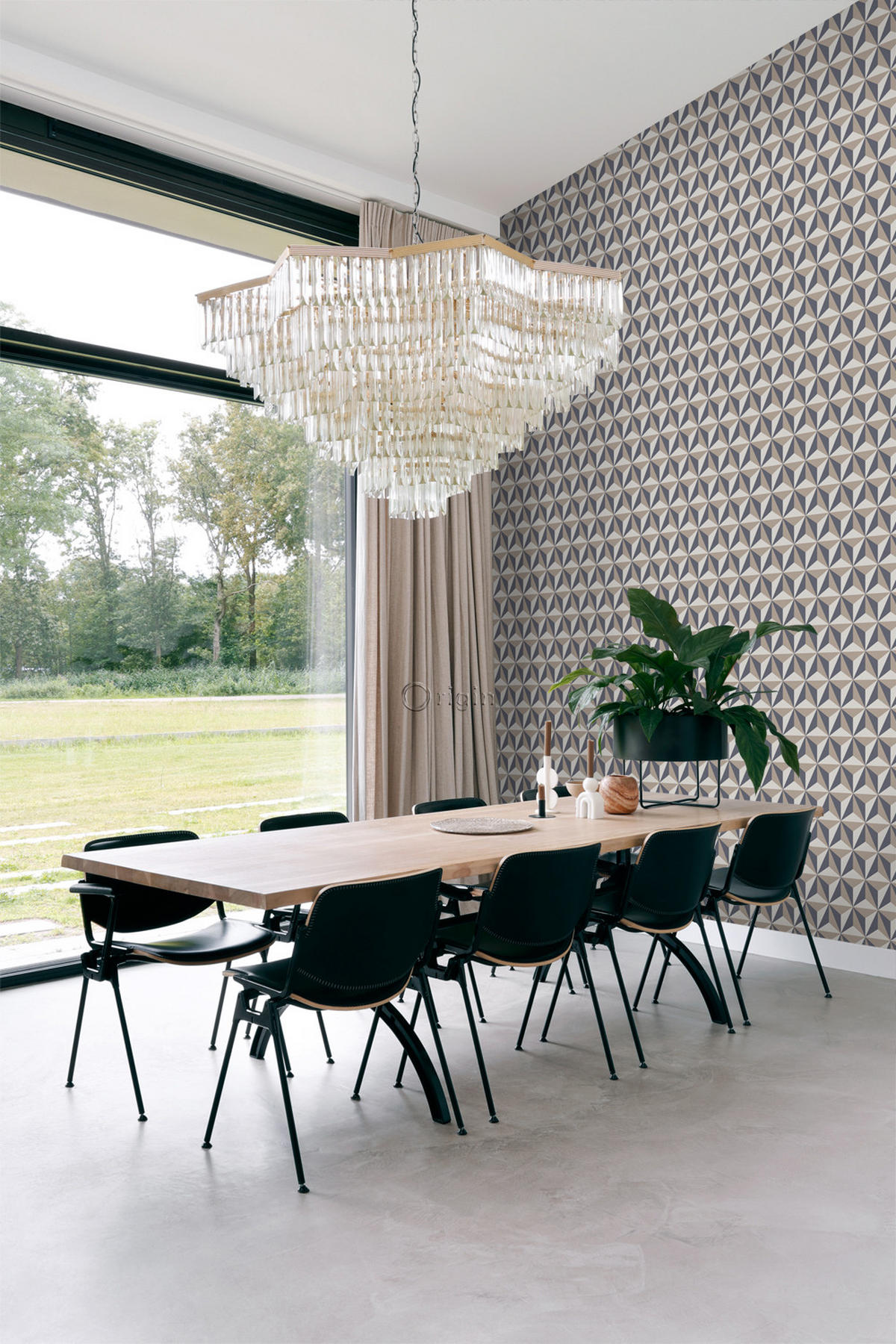 TAPETE 3D-Muster 53 cm x 10.05 m - Beige, Papier (53/1000cm) - Origin Wallcoverings
