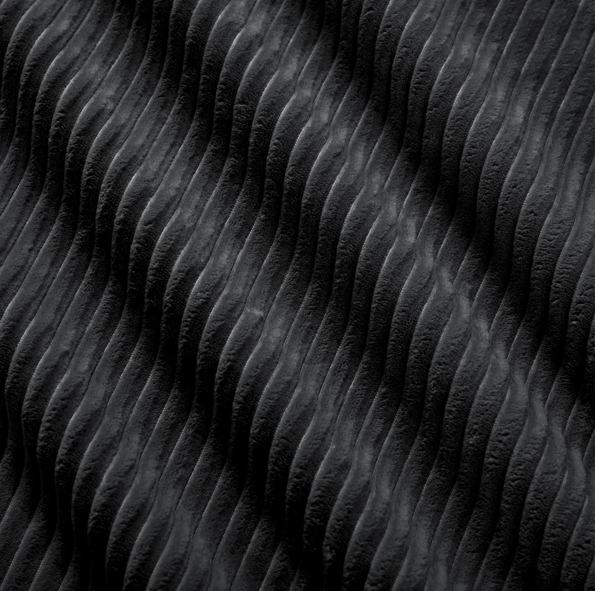 ECKSOFA modular rahmenlos Cord Black - Schwarz, Kunststoff (178/75/298.1cm) - Meubliv
