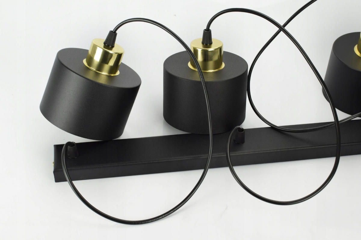 PENDELLEUCHTE BLACKSPOT - Goldfarben/Schwarz, Metall (12/65/80cm) - kiki design