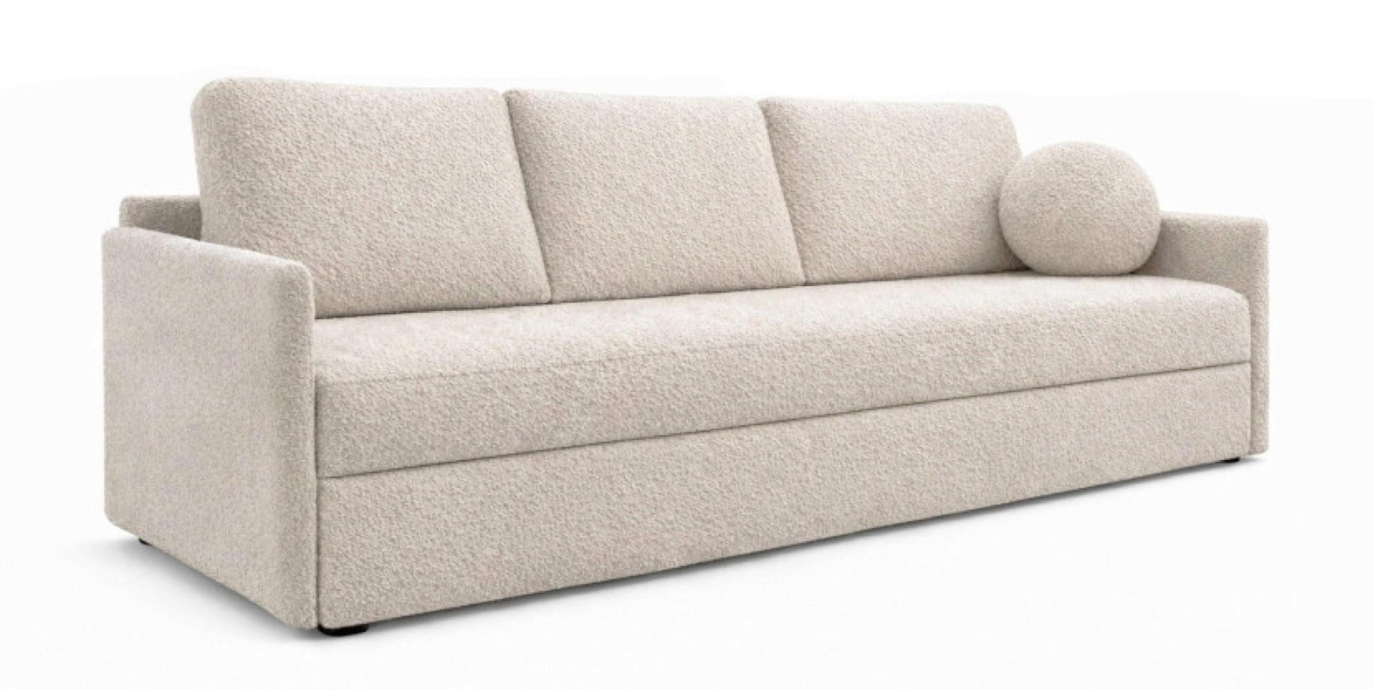 SOFA Hellbeige SISI Mit Schlaffunktion - Ecru/Beige, Textil (207/90/87cm) - Sepro Meble