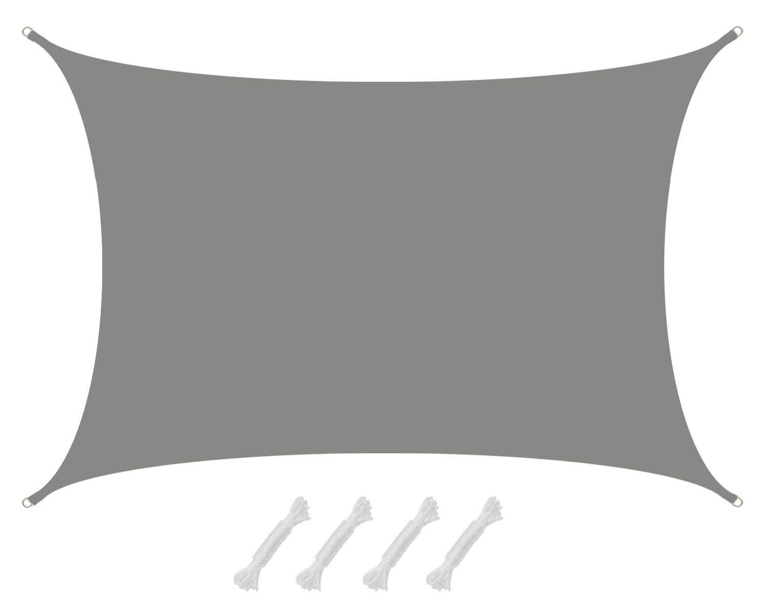 SONNENSEGEL 600/400 cm grau, rechteckig - Grau, Kunststoff (600/400cm) - Amanka