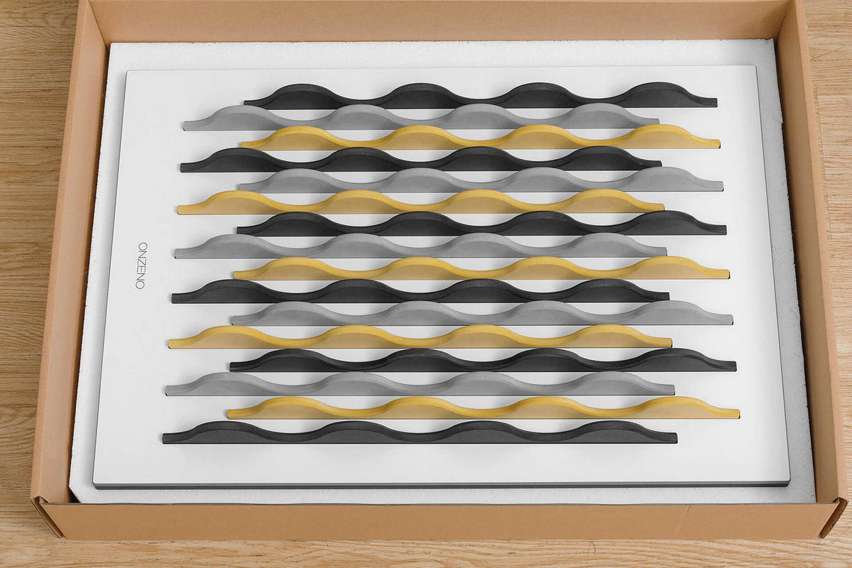 HOLZBILD Schwarz-Weiß 45/65 cm - Gelb/Schwarz, Holz (5.46/65cm) - KUNSTLOFT