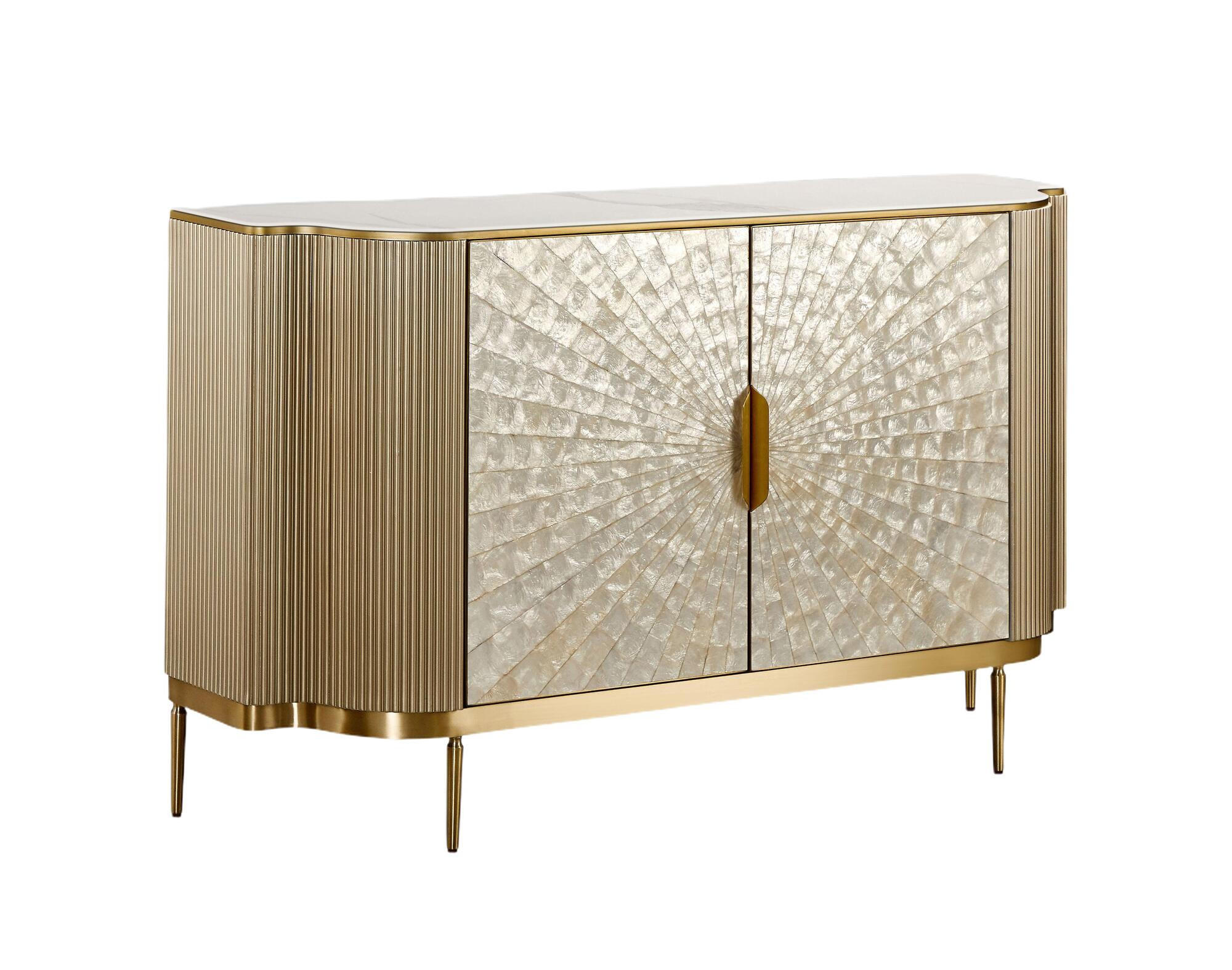 SIDEBOARD STILIG Gold 150x40x88 cm - Goldfarben, Holzwerkstoff (150/88/40cm) - FURNLUX