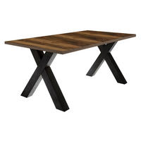 ESSTISCH ausziehbar Eike 7 160 x 90 x 75 Esszimmertisch Schwarzstahl/Plankeneiche - Alteiche, Holz (160/90/75cm) - 58aufmkessel