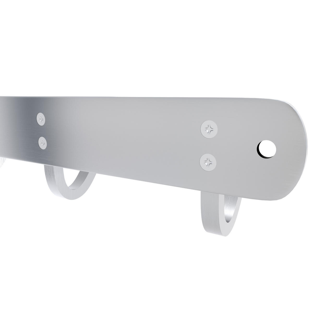 HAKENLEISTE 22/4.7/4.7 cm - Silberfarben, Metall (4.7/4.7/22cm) - Intirilife