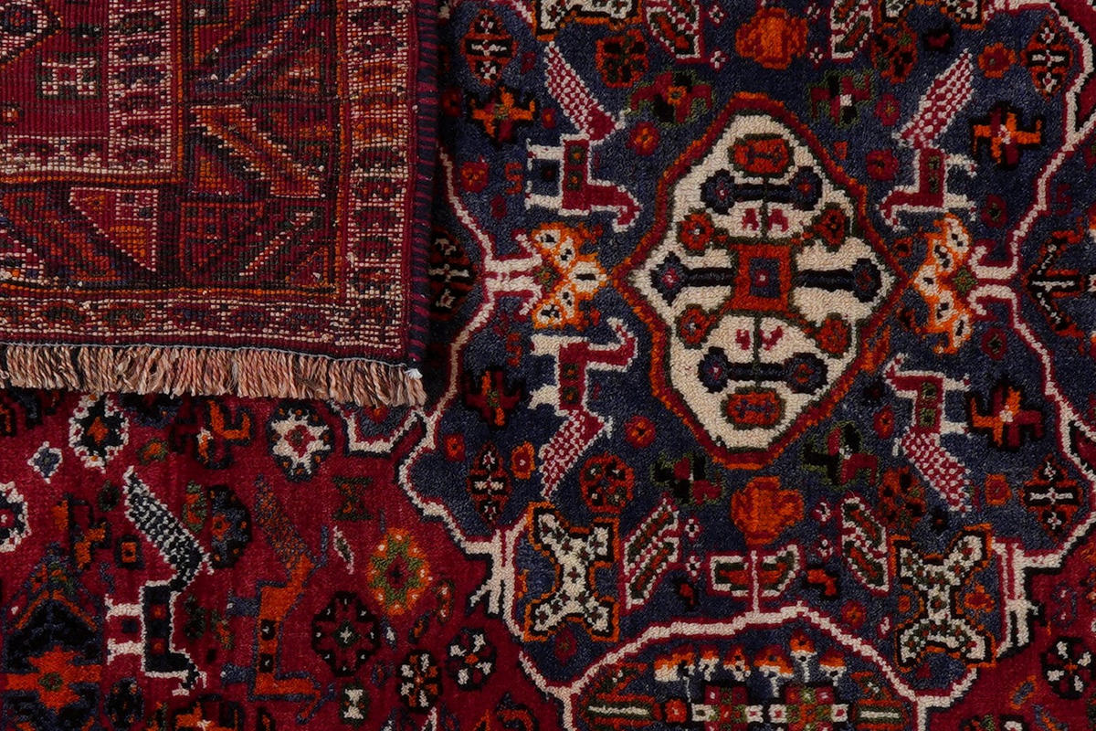 ORIENTTEPPICH handgeknüpft Gashgai Rot 161/110 cm Schurwolle - Rot, Textil (110/161cm) - Looma