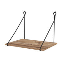WANDSCHREIBTISCH Andøy - Schwarz/Braun, Holzwerkstoff (54/70/50cm) - [en.casa]