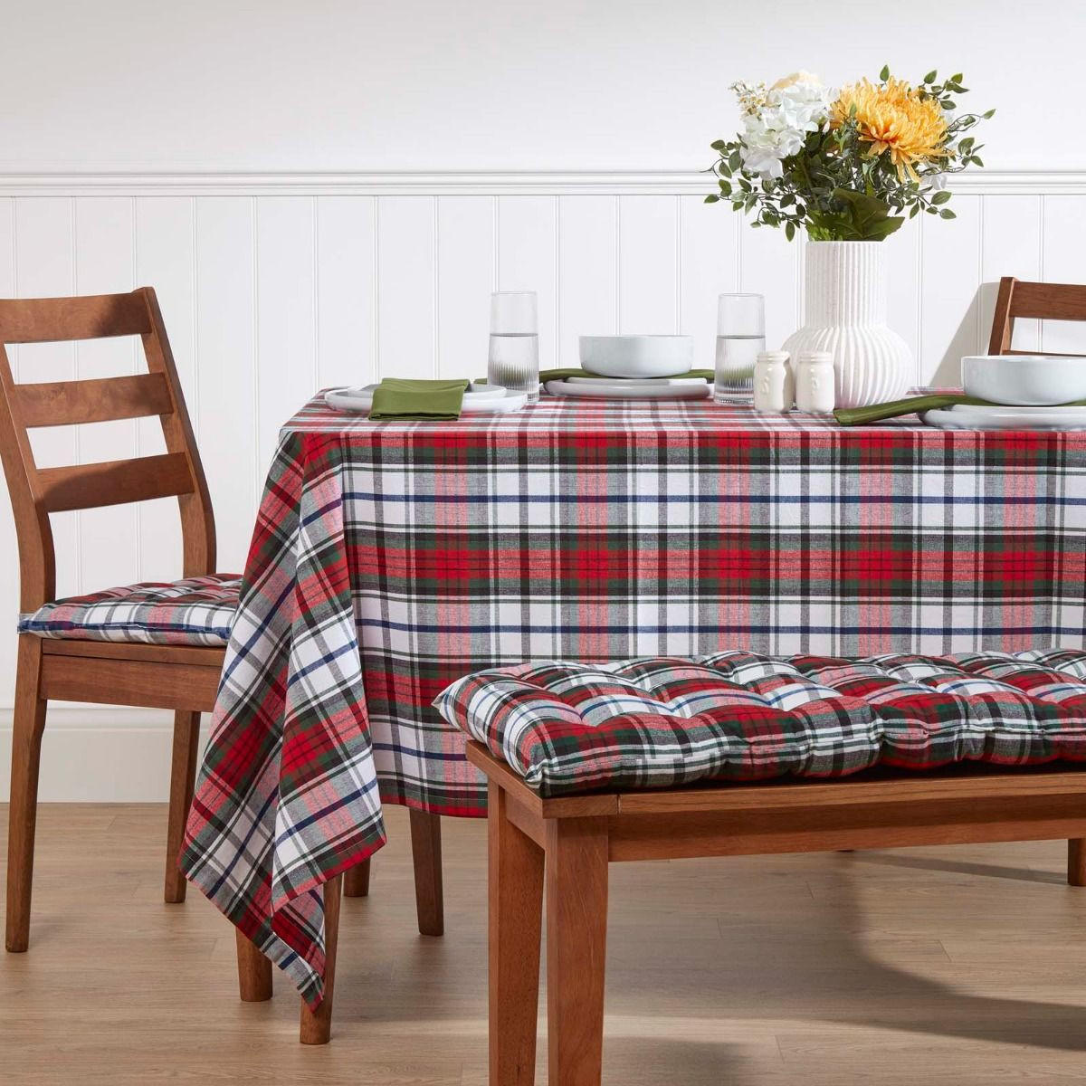 BANKAUFLAGE Macduff Schottenkaro 2-Sitzer - Rot, Textil (108/42/5cm) - Homescapes