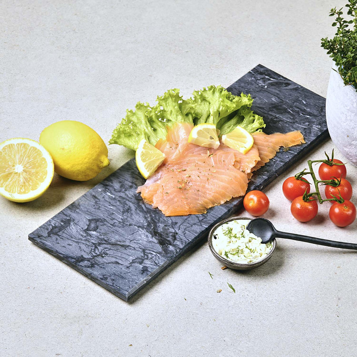 BUFFETPLATTEN aus Marmor, 5 Stück - 38 x 13cm - Multicolor, Stein (13/1.3/38cm) - Kesper