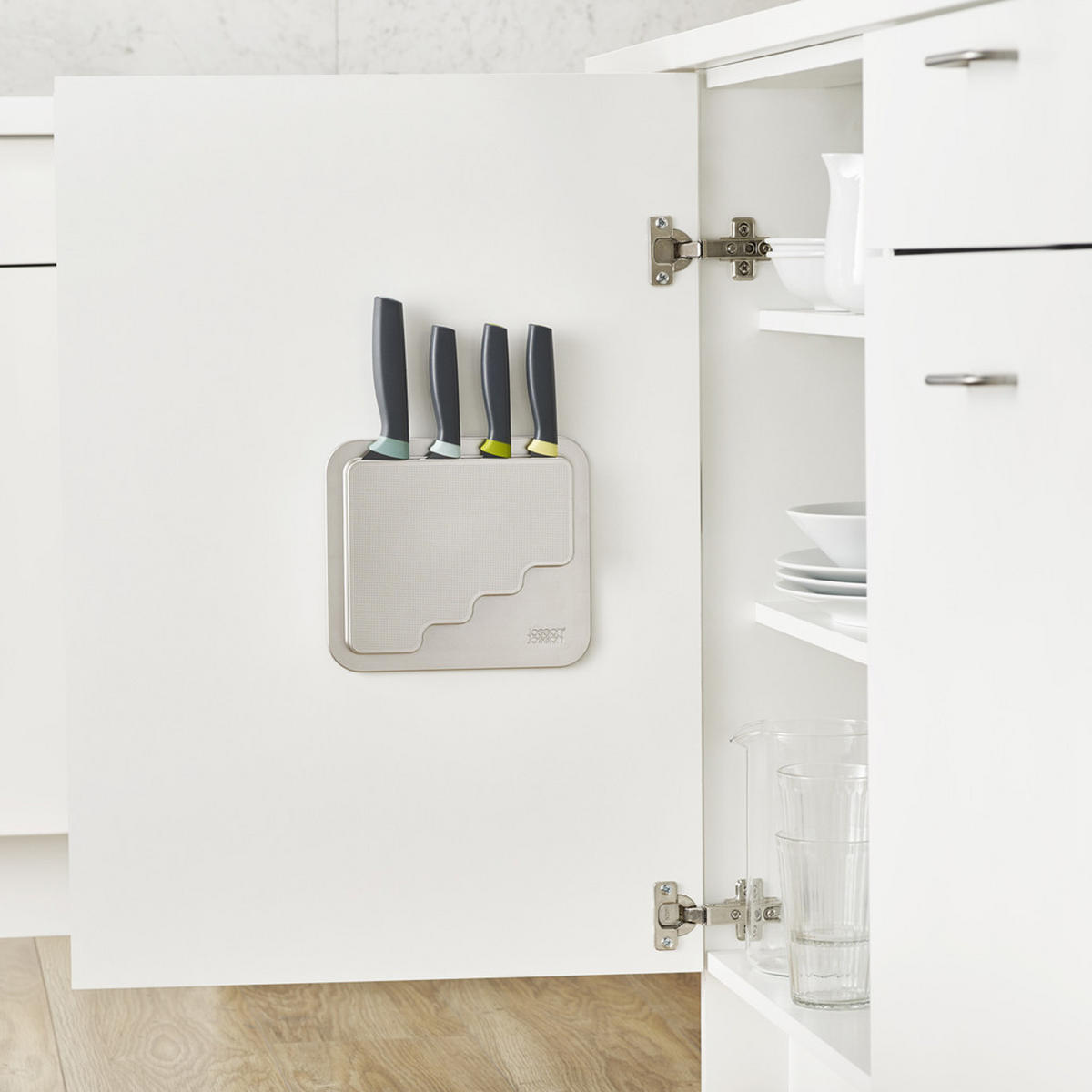 MESSERBLOCK Aufhängbares mit 4 Messern - DoorStore - Multicolor, Kunststoff (22/2/31cm) - Kela