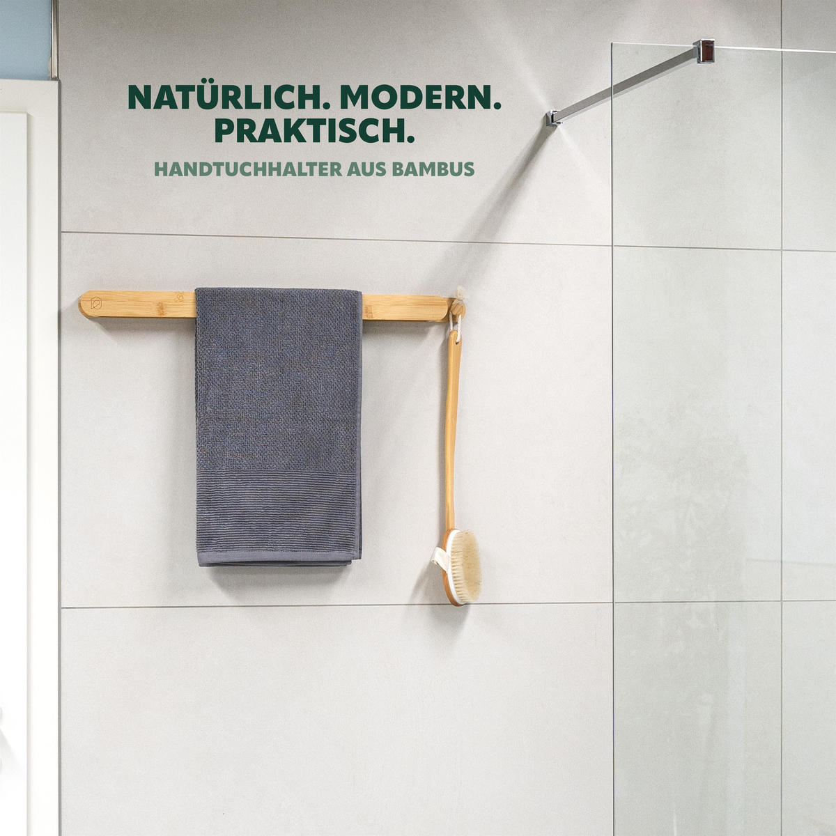 HANDTUCHHALTER, Bambus - Braun, Holz (62/4/5cm) - eluno