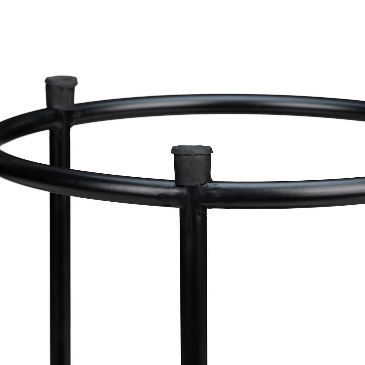 3DÍLNÁ sada odkládacích stolků - hnědá, kov/dřevo (41/41/53cm) - Relaxdays