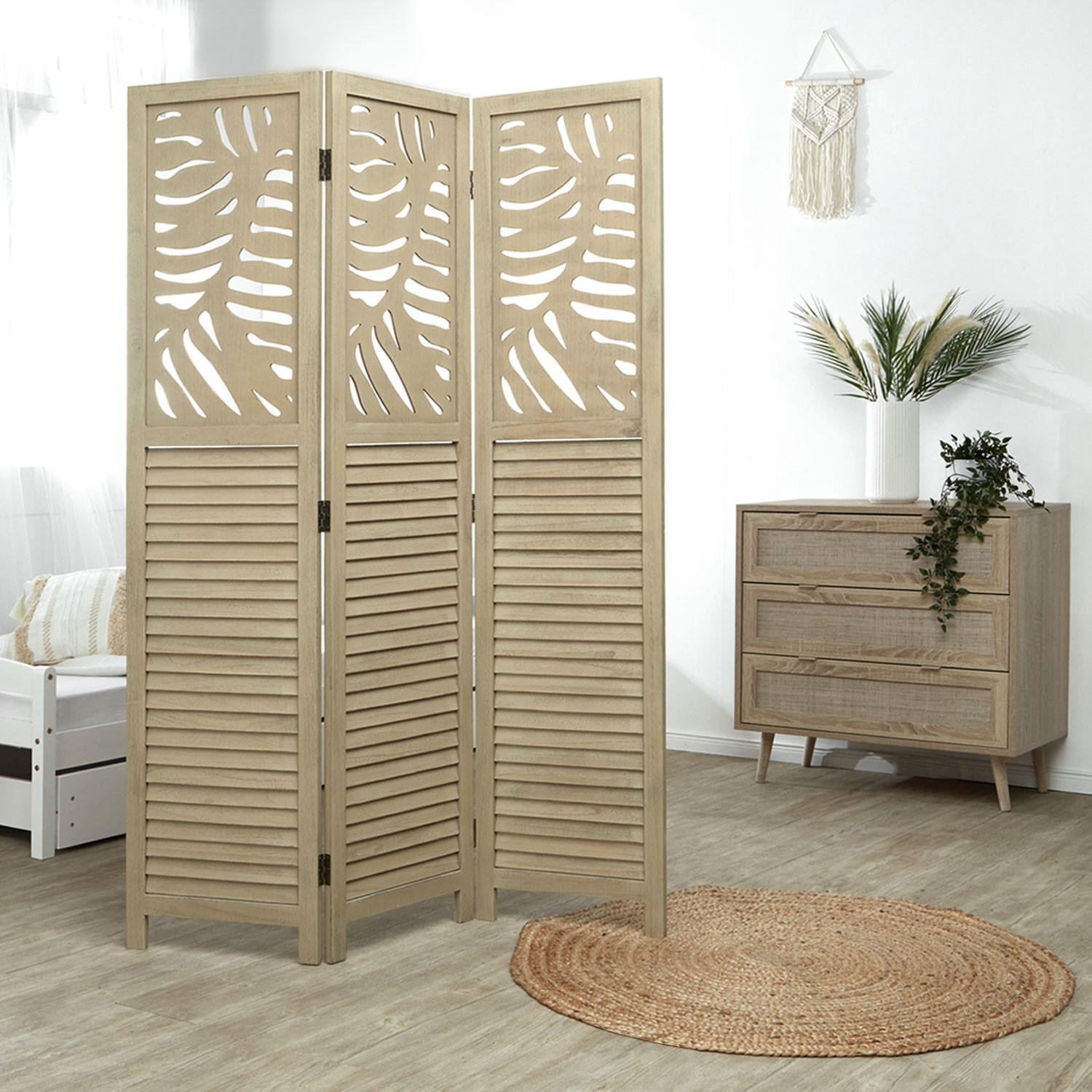 PARAVENT 120/170 cm Beige - Beige, Holz (120/170/2cm) - Homestyle4u