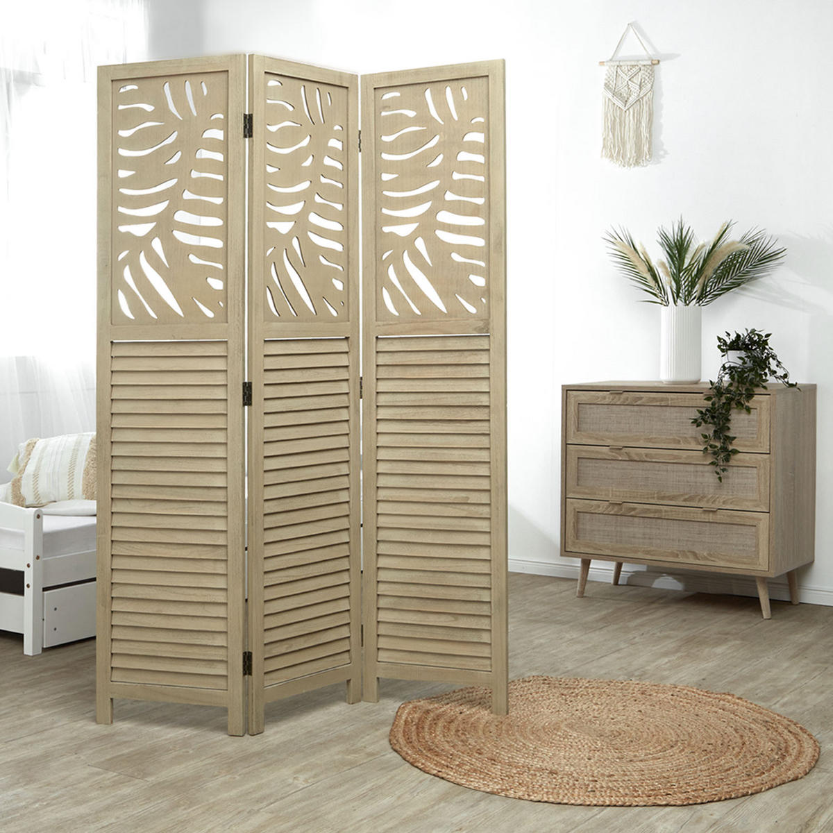 PARAVENT 120/170 cm Beige - Beige, Holz (120/170/2cm) - Homestyle4u