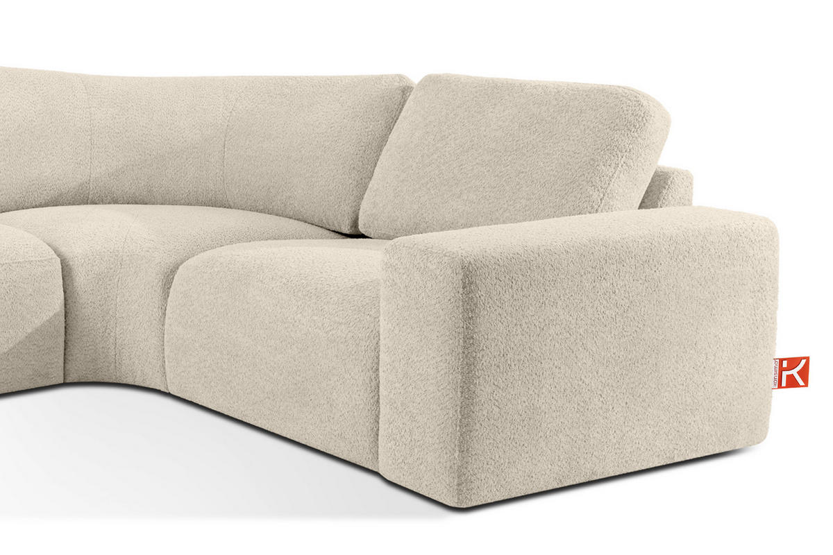 ECKSOFA LINKS ZUCCO, Hellbeige - Hellbraun, Holz/Holzwerkstoff (304/293cm) - KONSIMO®