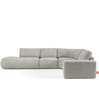ECKSOFA LINKS ZUCCO, Hellaschgrau - Hellgrau, Holz/Holzwerkstoff (224/373cm) - KONSIMO®